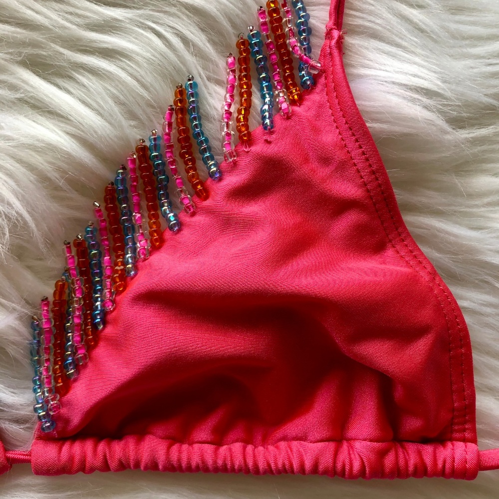 [55] AZTEC ROSE Bright Pink Bikini Top